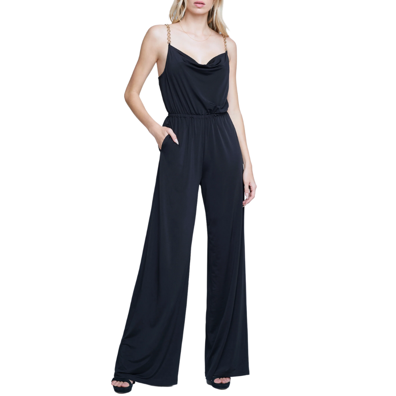 Maison Tara Women's Velvet Sleeveless Wide-Leg Jumpsuit | Montebello Town  Center