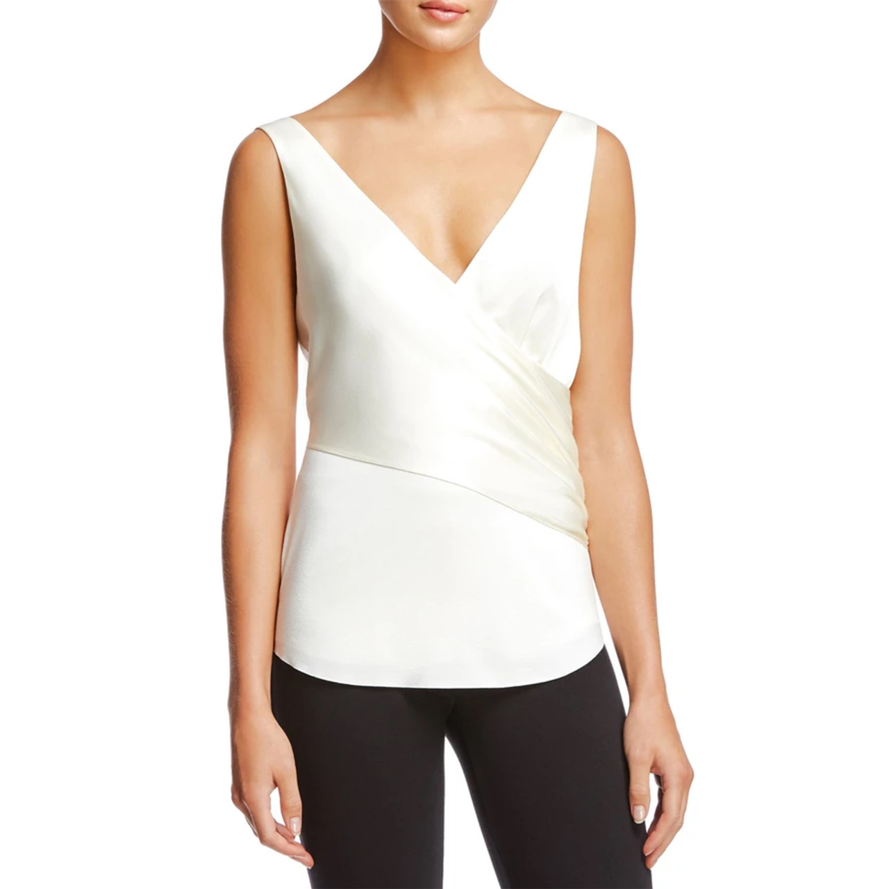 Aphrodite Jersey And Satin Top Green Envy Boutique Vt