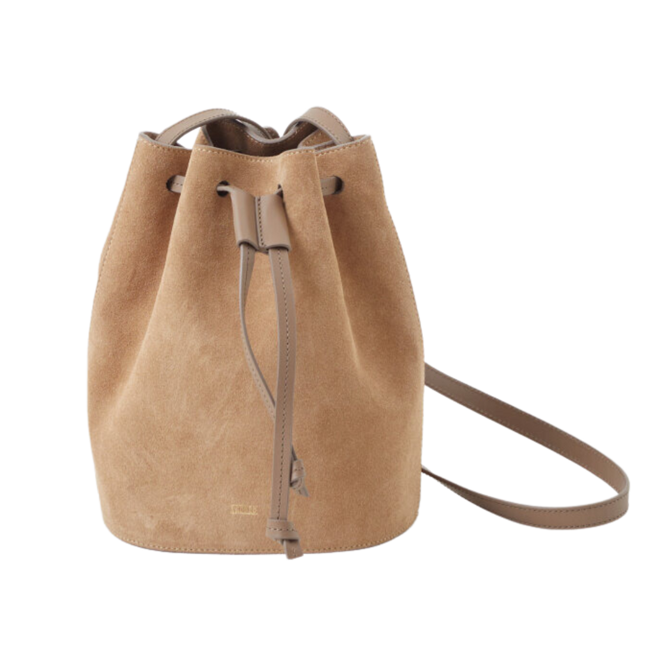 Zadig & Voltaire Rock Suede Double-Strap Clutch Shoulder Bag Beige