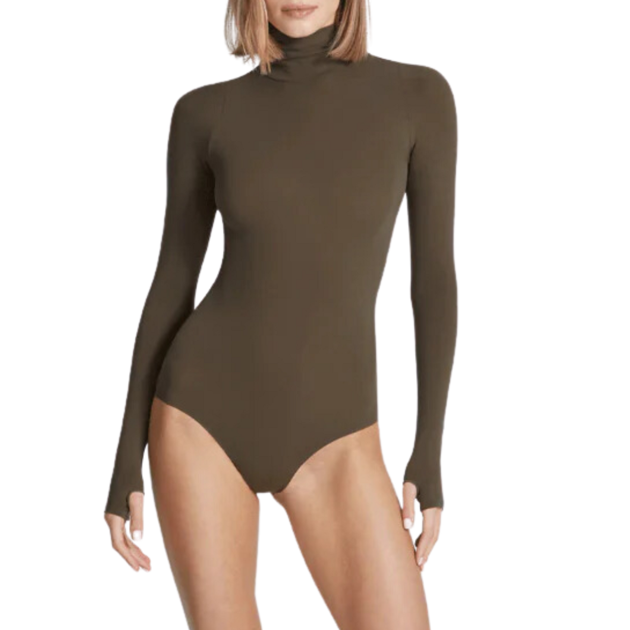 Commando Ballet Long Sleeve Turtleneck Bodysuit in Cadet (One Size)