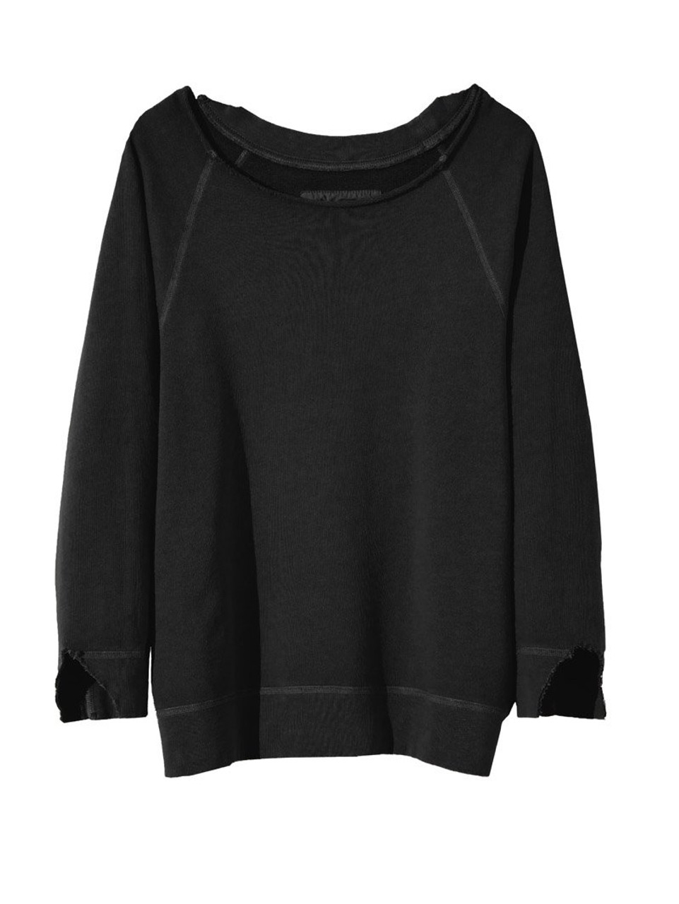 washed black sweatshirt