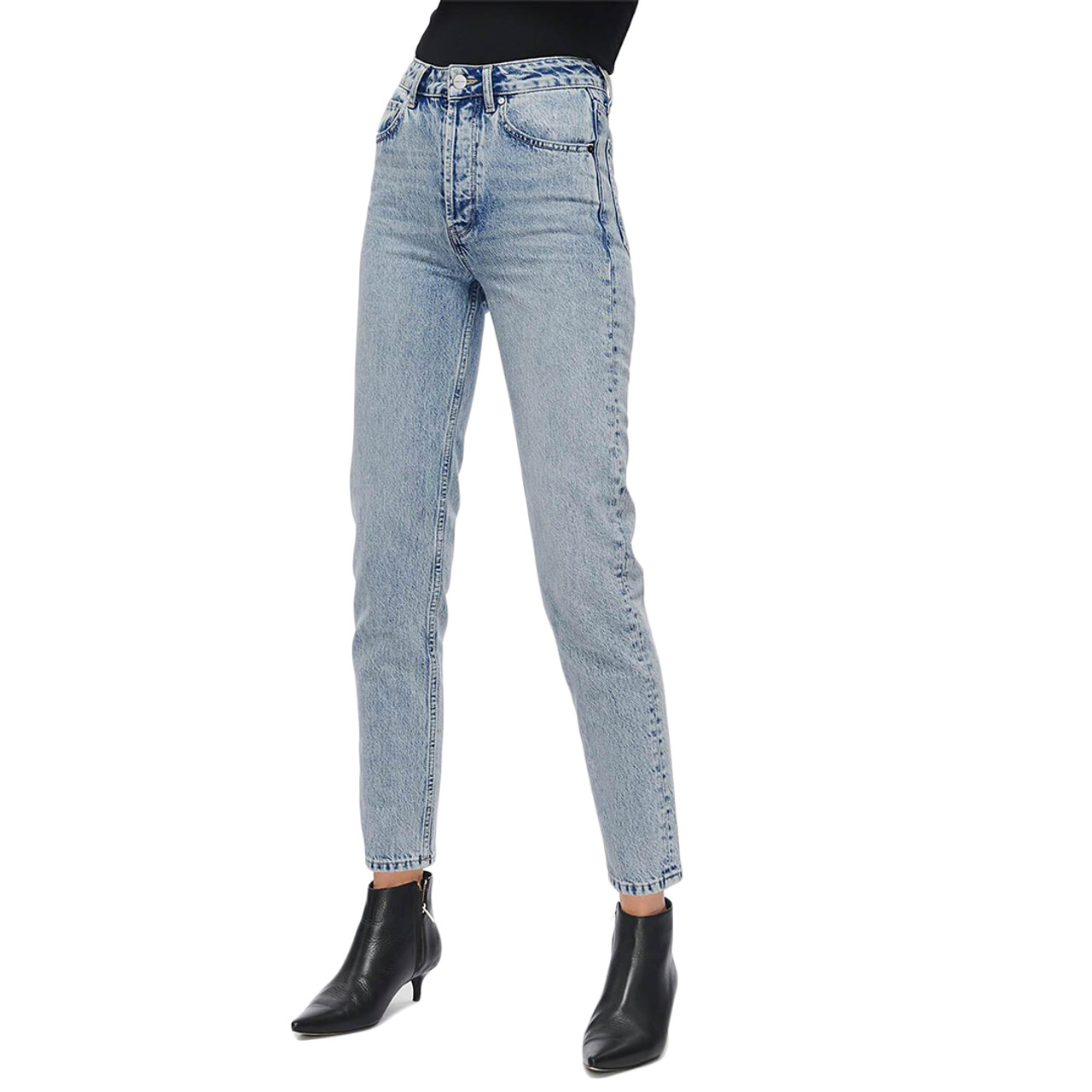 Sonya Slim Straight Non Stretch Jeans in Blue Wash COCO GOOSE