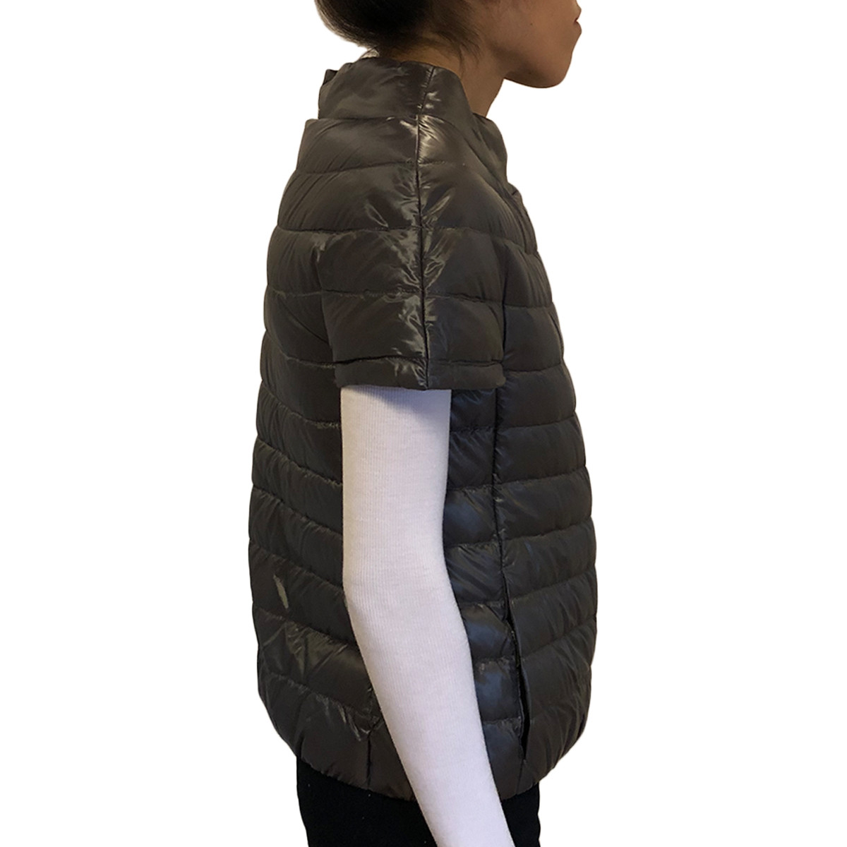 Cap Sleeve Puffy Jacket in Charcoal COCO GOOSE