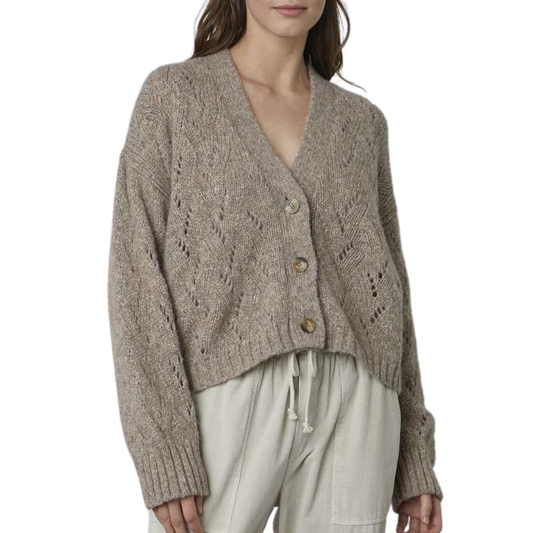 oatmeal cropped cardigan