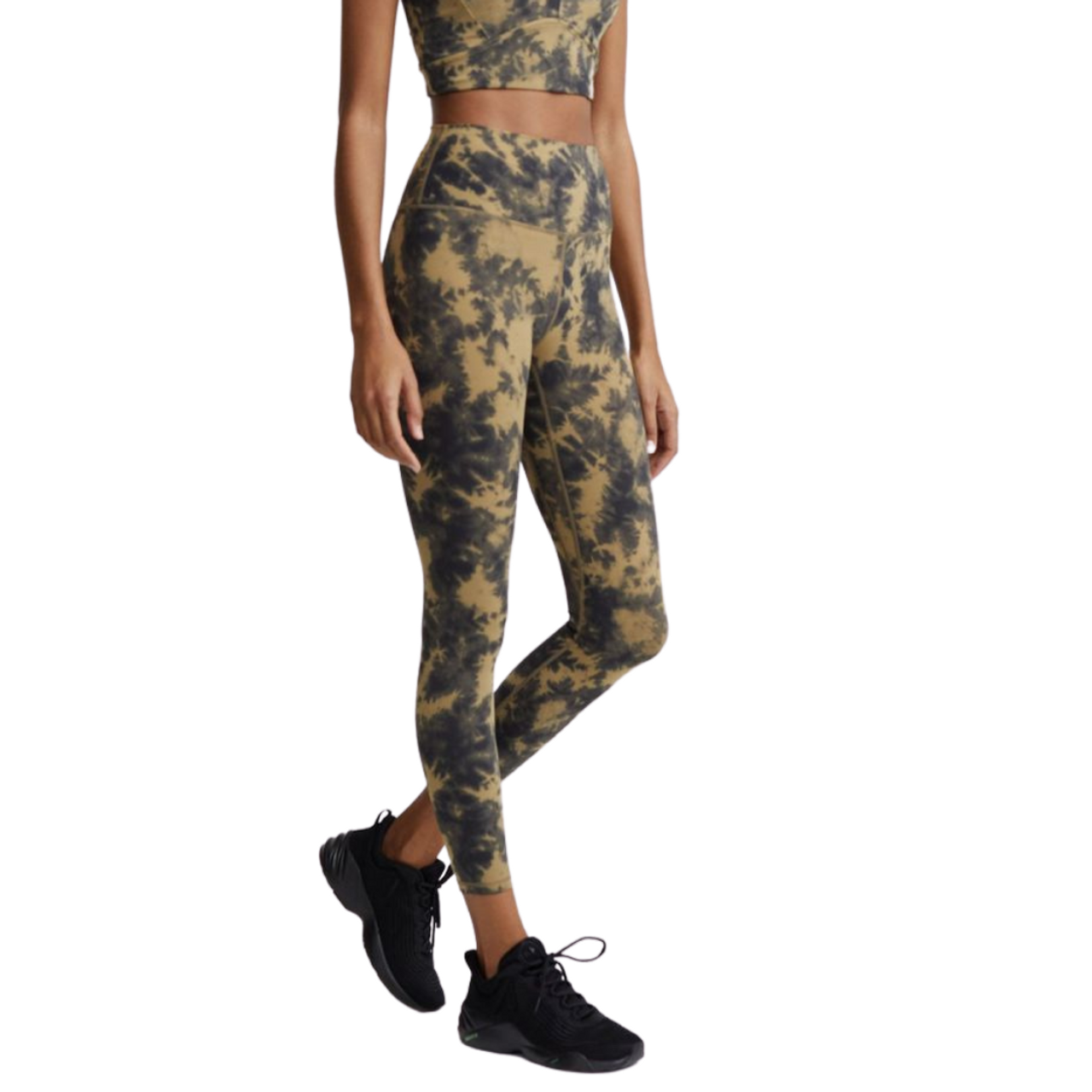 Let's Go High Rise Legging in Flaxen Tie Dye - COCO GOOSE