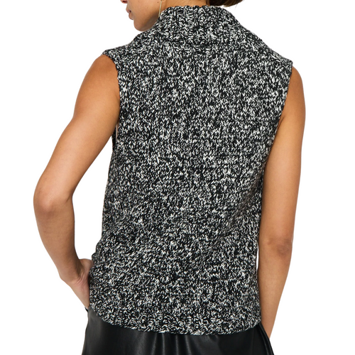 Tore Marled Sweater Vest in Black Onyx Marl Combo