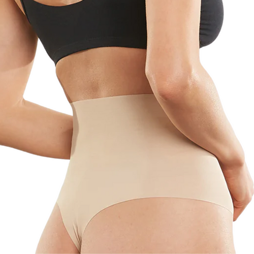 Zone Smoothing Thong in Beige