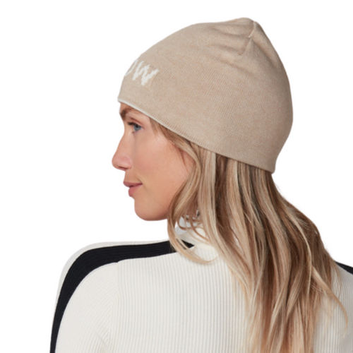 Snow Reversible Beanie in Heather Oatmeal