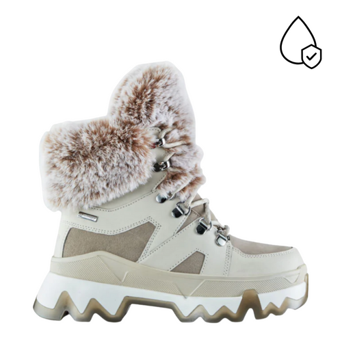 Warrior Leather Waterproof Sneaker with Primaloft in Ice Mushroom 