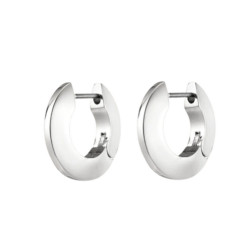 Toni Hinged Hoop Earrings Small in Silver