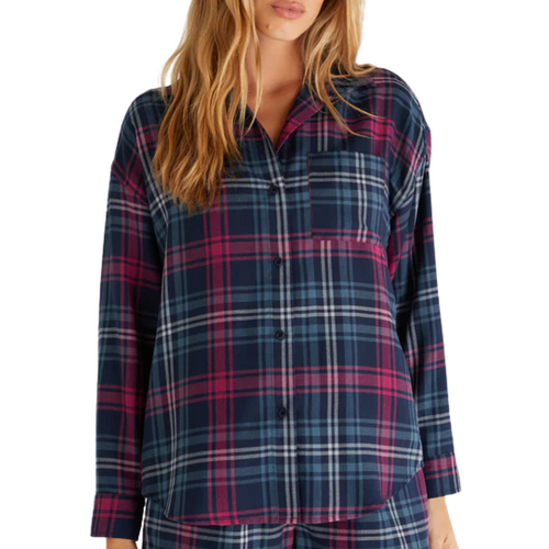 Road Trip Plaid Shirt in Midnight Blue