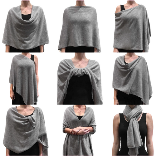 Ruana in Heather Charcoal Grey 