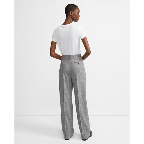 Speckled Wool Pleated Trouser