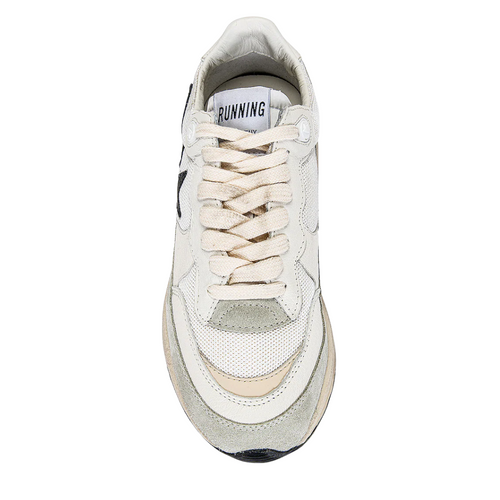 Running Sole Sneaker in White/Ivory/Black/Ice 