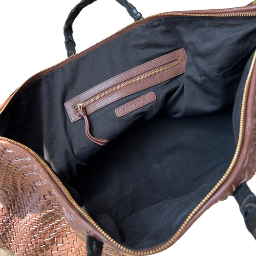 Woodleigh Holdall Weave in Cocoa 