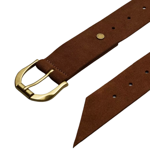 Floppy Suede Belt in Chestnut Suede 