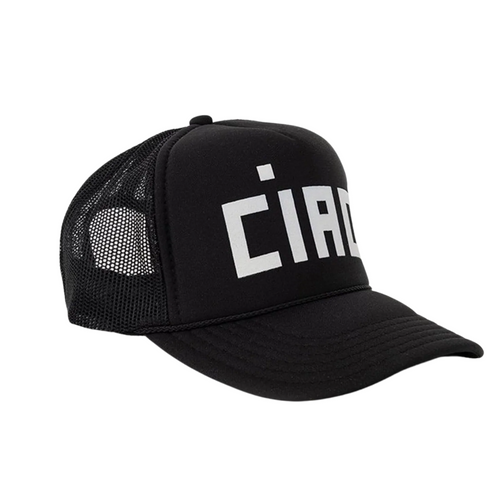 Trucker Hat in Black with Cream 