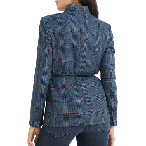 Wilshire Houndstooth Dickey Jacket in Blue Multi 