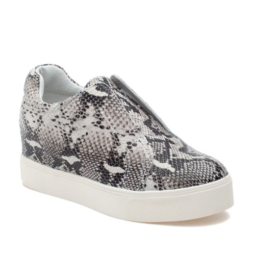 Starr Snakeskin Hidden Wedge Sneaker