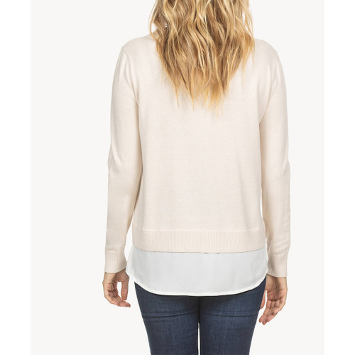 Shirttail Hem Pullover in Parchment