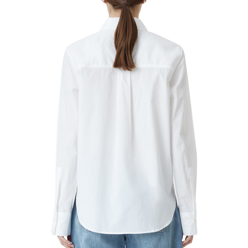 Poplin Shirt Blouse in White