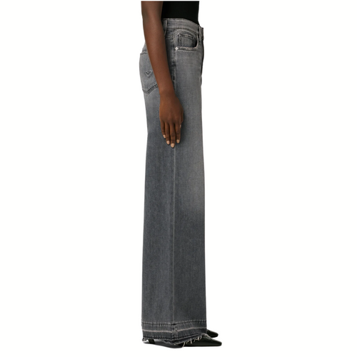 Jodie High-Rise Loose Wide Leg Jean in Destructed Black