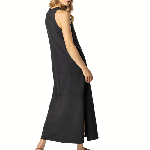 Sleeveless Keyhole Maxi Dress in Black