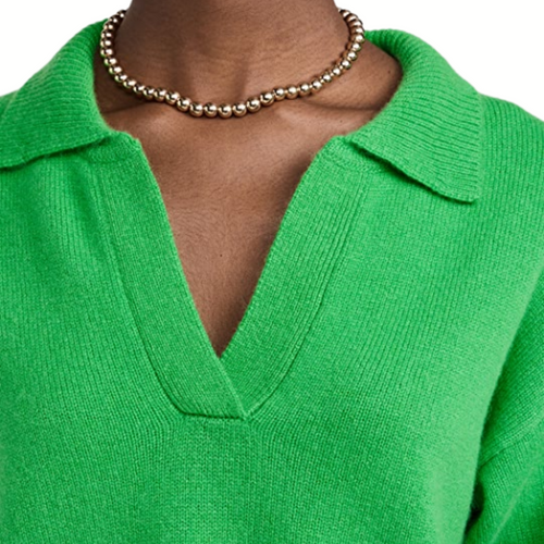 Lightweight Crop Collar in Bright Green