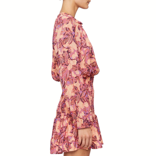 Callie Dress in Coral/Iris Multi 