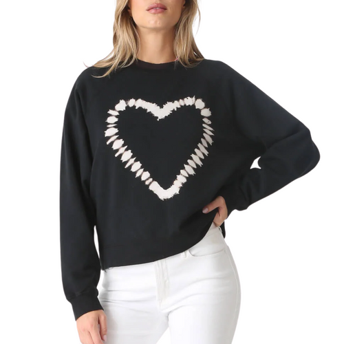 Ronan Sweatshirt in Onyx/Cloud Heart