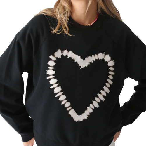 Ronan Sweatshirt in Onyx/Cloud Heart