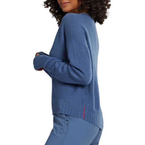 Anila V Neck Cashmere Sweater in Hampstead Blue