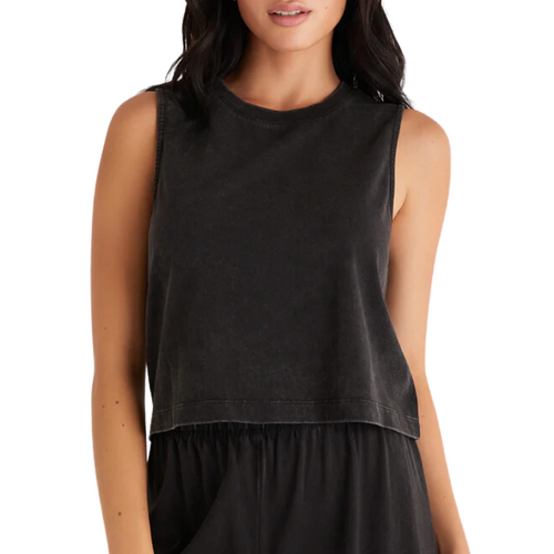 Sloane Cotton Jersey Tank in Black