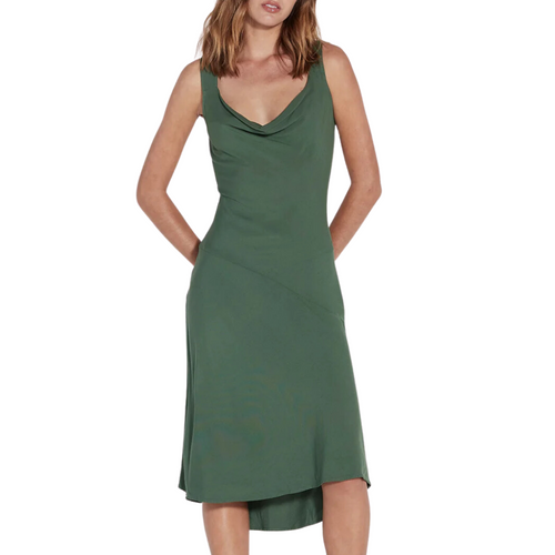 Linda Midi Dress in Forest