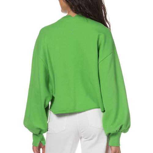 Easy Shirttail Sweatshirt in Bright Peridot 