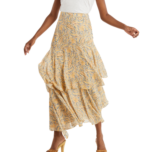 Kaneli Skirt in Blue/Yellow Multi