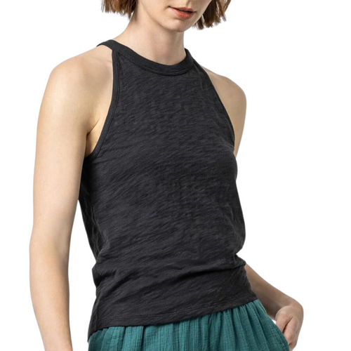 Halter Crewneck Tank in Black