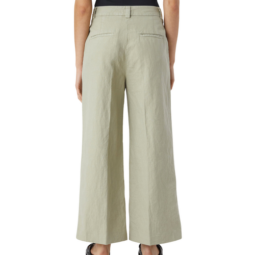 Barton Cotton & Linen Pants in Light Moss Green 