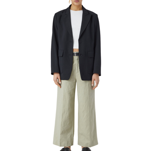 Barton Cotton & Linen Pants in Light Moss Green 