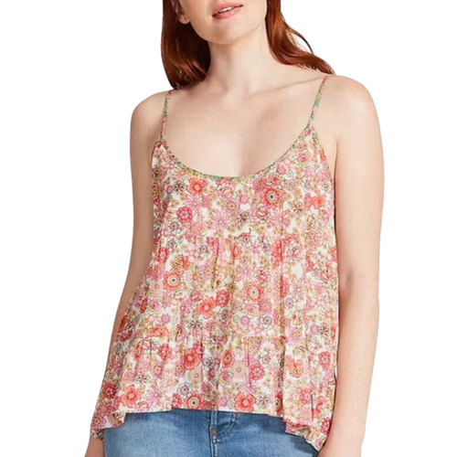 Marigold Top in White Ditsy Floral 