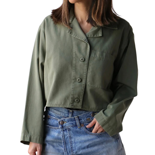 Daisy Haven Twill Jacket in Fern Green 