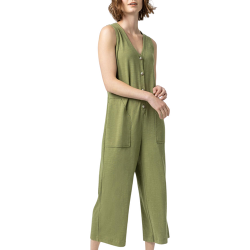 Sleeveless Jumpsuit in Dill
