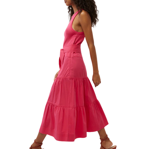 Austyn Tiered Dress in Fuchsia