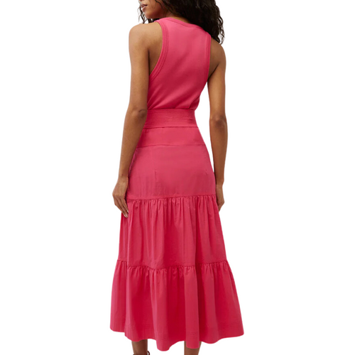 Austyn Tiered Dress in Fuchsia