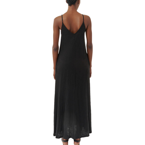 Slub Jersey Tank Maxi Dress in Black