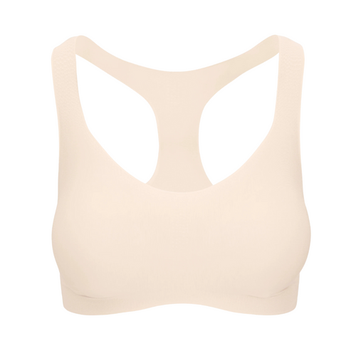 Butter Soft-Support Racerback Bralette in Beige 