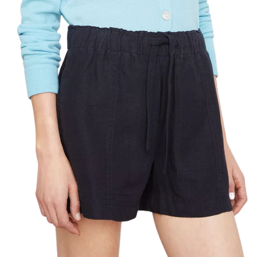 Tie-Front Pull-On Short in Coastal Blue