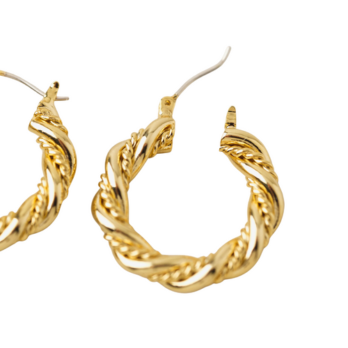 Jessie Hoop Earrings in Gold