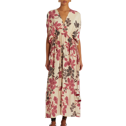 Venus Tassel Caftan in Cherry Blossom 