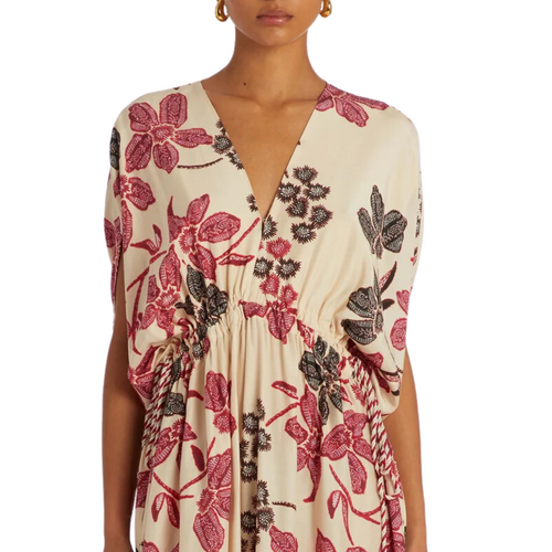 Venus Tassel Caftan in Cherry Blossom 